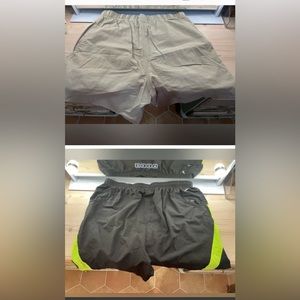 Colombia hiking shorts and Brooks running short